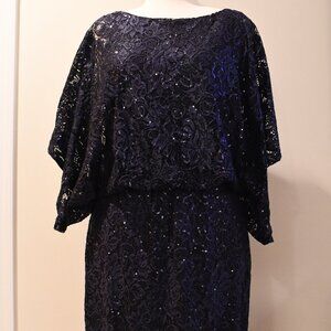 Jessica Howard ¾ Dolman Sleeve Sequin Dress (Size 16)